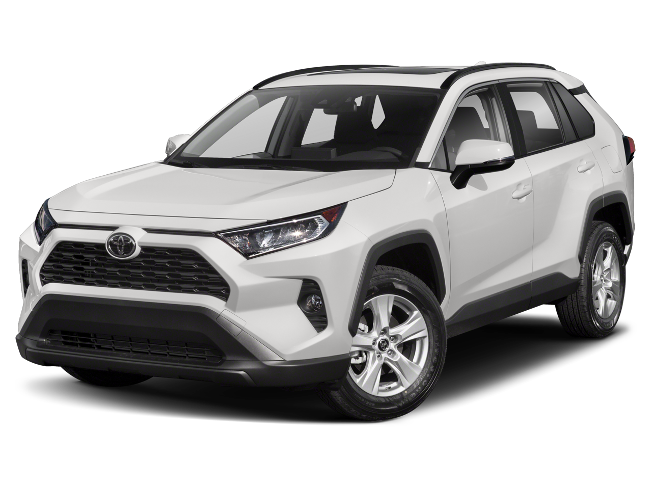 2019 Toyota RAV4 XLE in Gray — front three-quarter view
