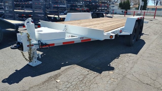 2022 VALOR TRAILERS 16TU TILT Base in White — front three-quarter view