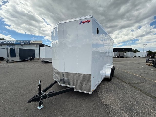 26 PACE ENCLOSED CARGO Base in White — front three-quarter view