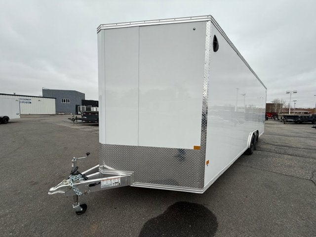 26 ALCOM ENCL CAR HAULER Base in 8.5X24 — front three-quarter view