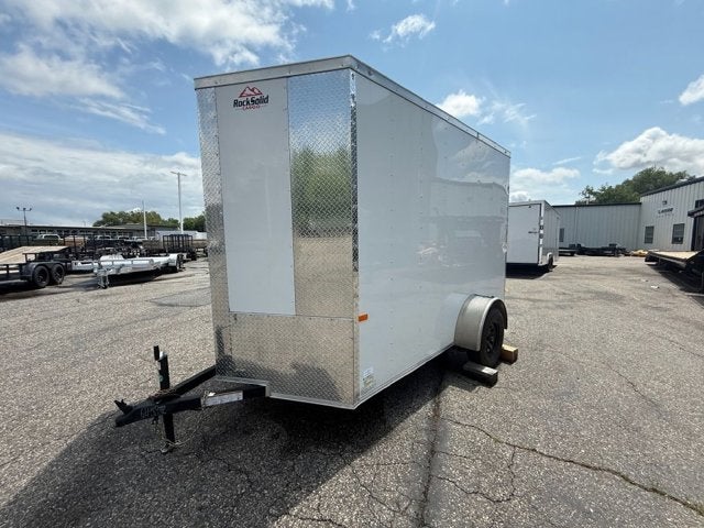 25 ROCK SOLID ENCLOSED CARGO Base in White — front three-quarter view